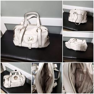 Michael Kors white/cream colored designer satchel